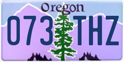 OR license plate 073THZ