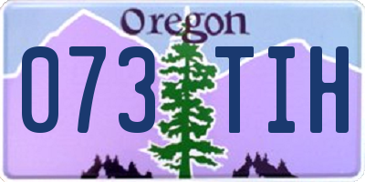 OR license plate 073TIH