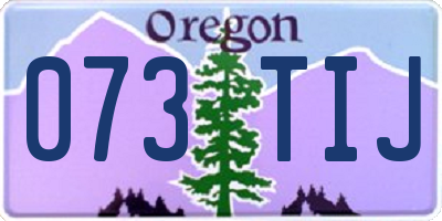 OR license plate 073TIJ