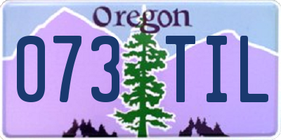 OR license plate 073TIL