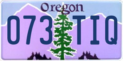 OR license plate 073TIQ