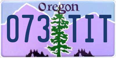 OR license plate 073TIT