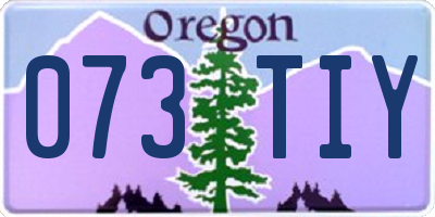 OR license plate 073TIY