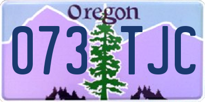 OR license plate 073TJC