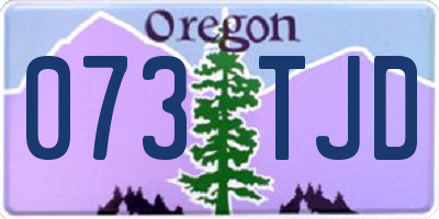 OR license plate 073TJD