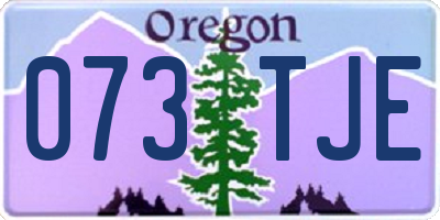 OR license plate 073TJE
