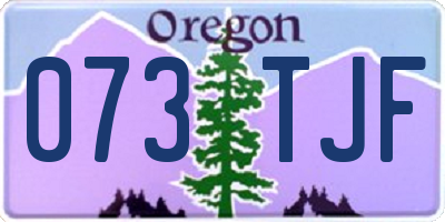 OR license plate 073TJF