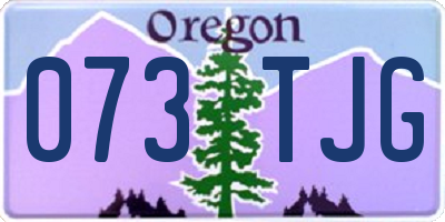 OR license plate 073TJG