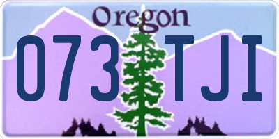 OR license plate 073TJI