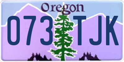 OR license plate 073TJK