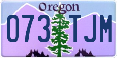 OR license plate 073TJM