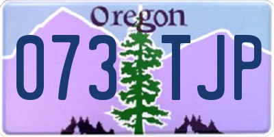 OR license plate 073TJP