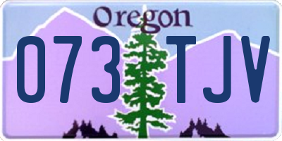 OR license plate 073TJV