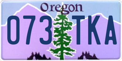 OR license plate 073TKA