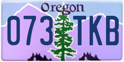 OR license plate 073TKB