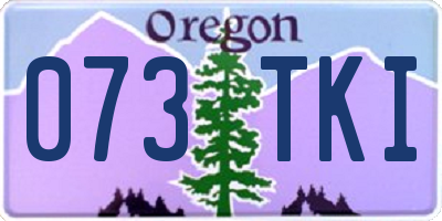 OR license plate 073TKI