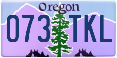 OR license plate 073TKL