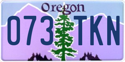 OR license plate 073TKN