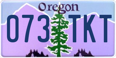 OR license plate 073TKT