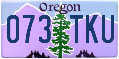 OR license plate 073TKU