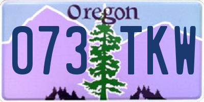 OR license plate 073TKW