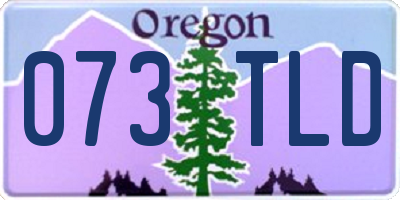 OR license plate 073TLD