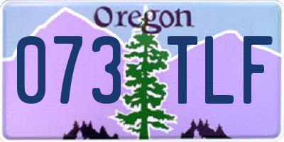 OR license plate 073TLF