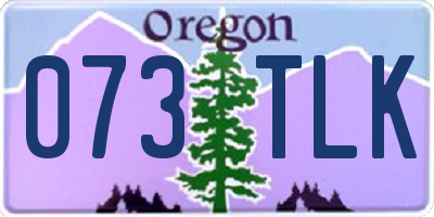 OR license plate 073TLK