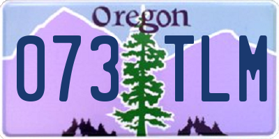 OR license plate 073TLM
