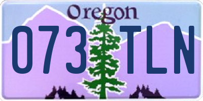 OR license plate 073TLN