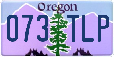 OR license plate 073TLP
