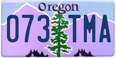 OR license plate 073TMA