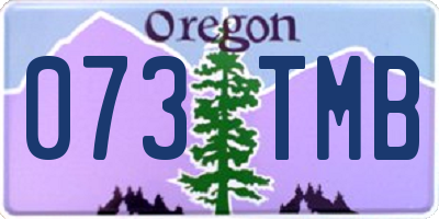 OR license plate 073TMB