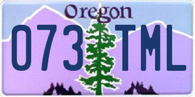OR license plate 073TML