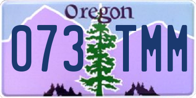 OR license plate 073TMM