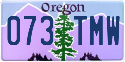 OR license plate 073TMW