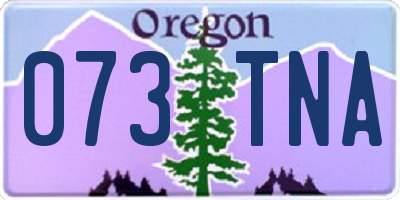 OR license plate 073TNA