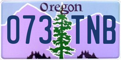 OR license plate 073TNB