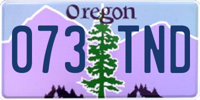 OR license plate 073TND