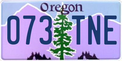 OR license plate 073TNE