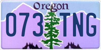 OR license plate 073TNG