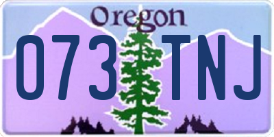 OR license plate 073TNJ
