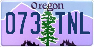 OR license plate 073TNL