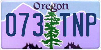 OR license plate 073TNP