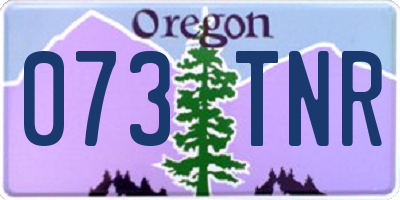 OR license plate 073TNR