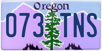 OR license plate 073TNS