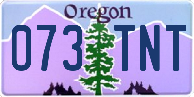 OR license plate 073TNT