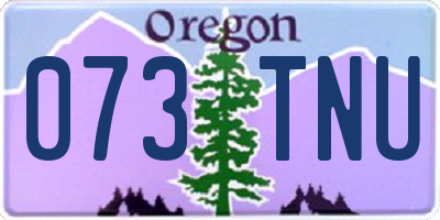 OR license plate 073TNU