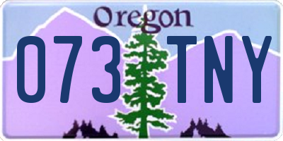 OR license plate 073TNY