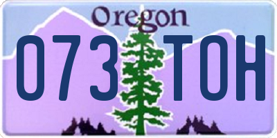 OR license plate 073TOH